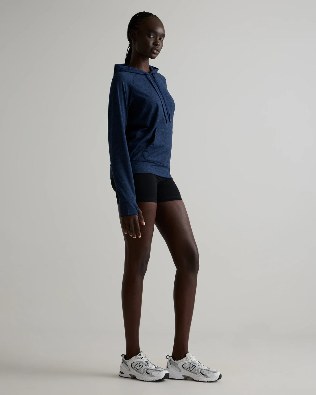 Flowknit Pullover Hoodie - XS / Heather Navy