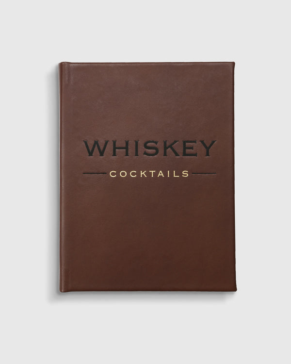 Whiskey Cocktails Leather Bound Book - One Size / No Color
