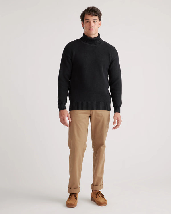 100% Organic Cotton Turtleneck Sweater - S / Charcoal