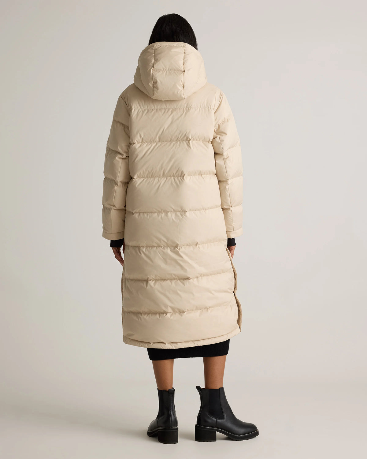 Responsible Down Long Puffer Jacket - XS / Black