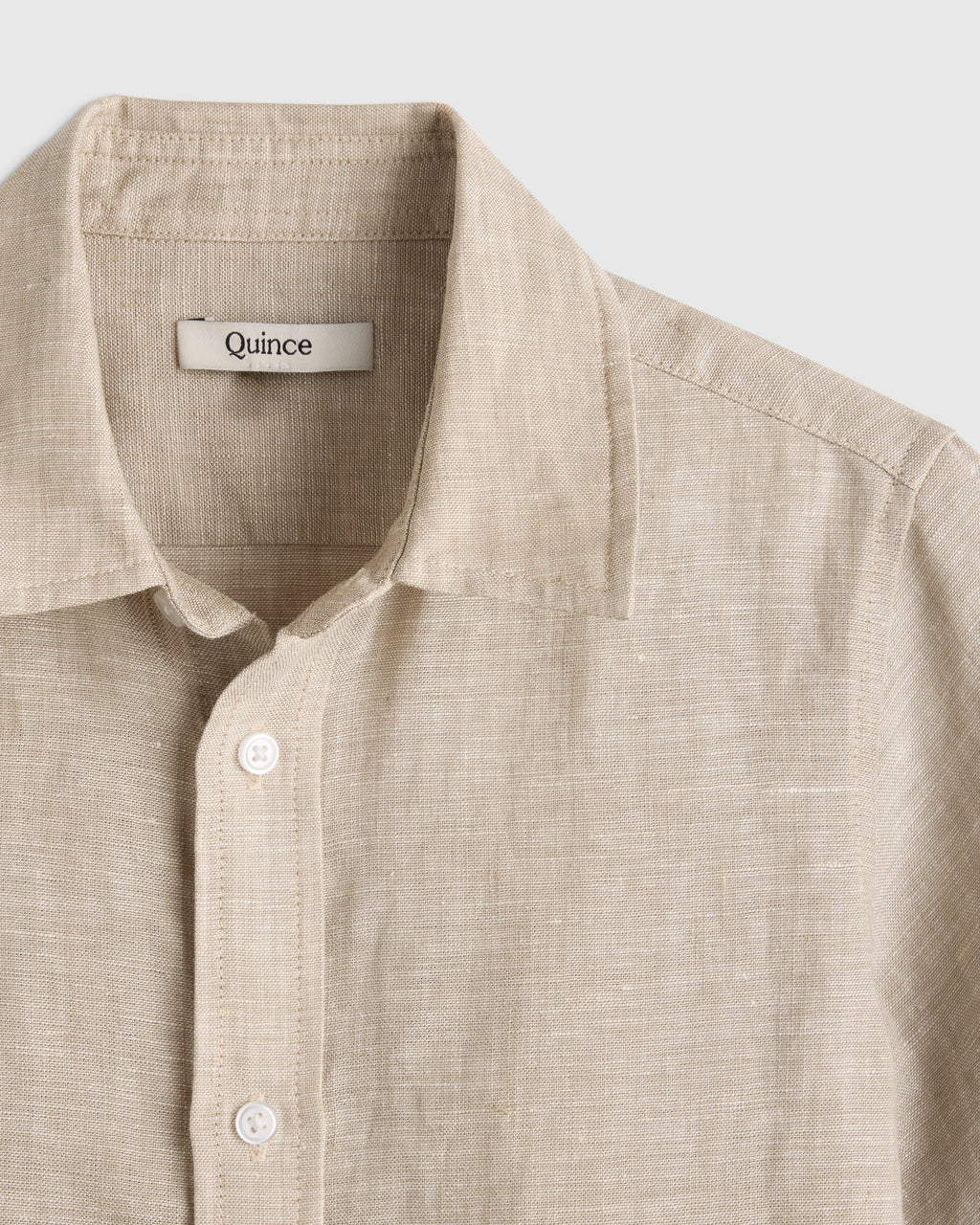 100% European Linen Short Sleeve Shirt - 6 / Flax