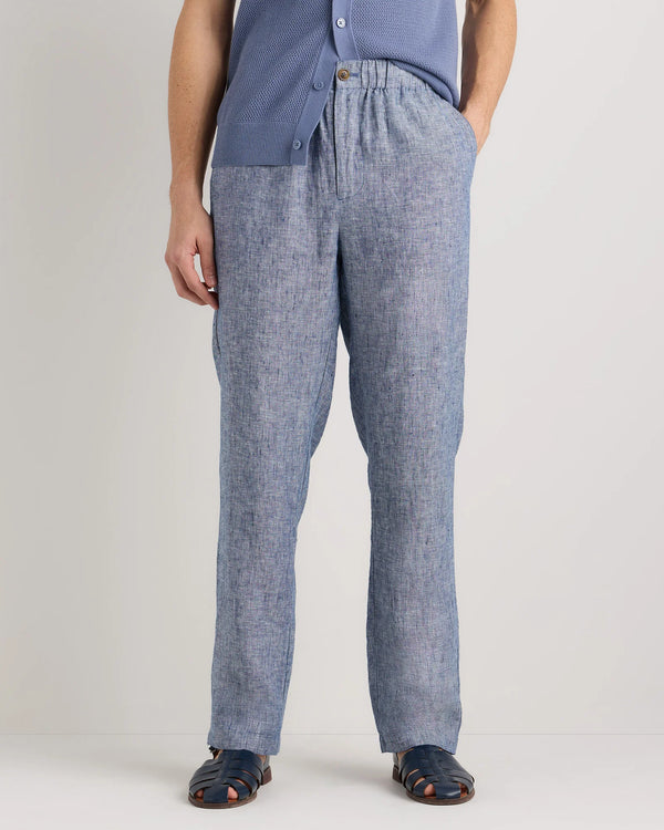 100% European Linen Pants - S / Bayberry Olive