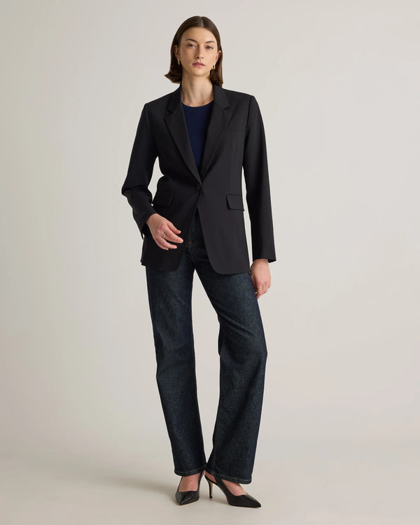 Italian Wool Long Blazer - XS / Sahara Camel