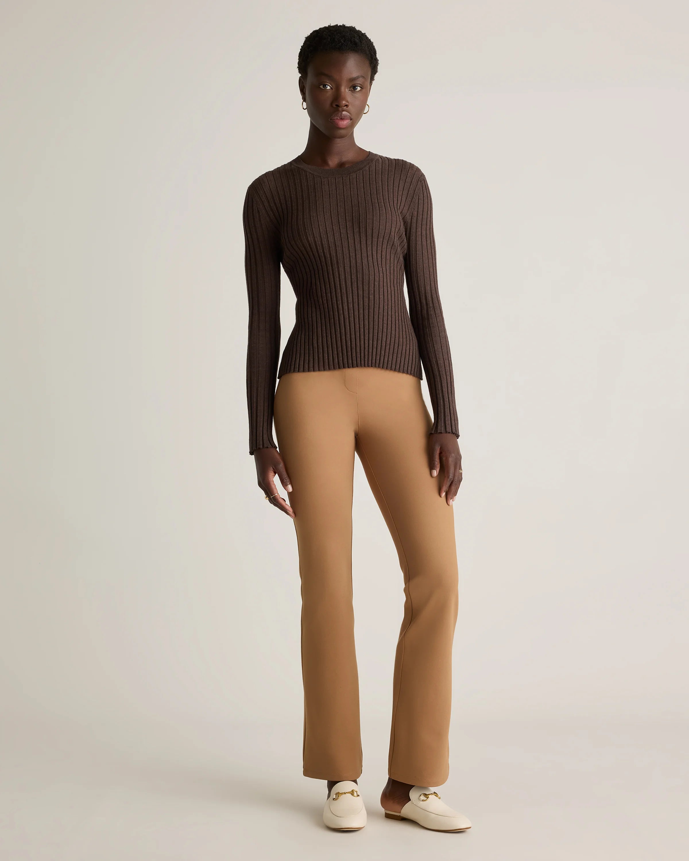 Ultra-Stretch Ponte Bootcut Pants - XS / Roasted Pecan Secondary image