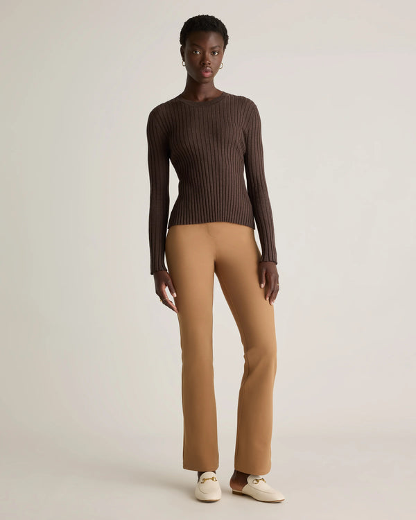 Ultra-Stretch Ponte Bootcut Pants - XS / Roasted Pecan
