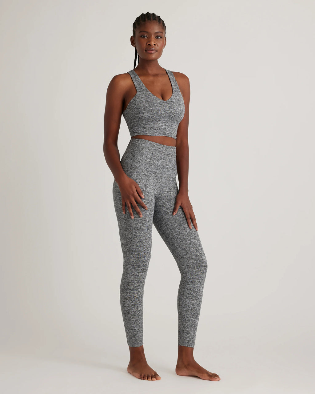 Ultra-Soft High-Rise Pocket Legging - XS / Heather Espresso