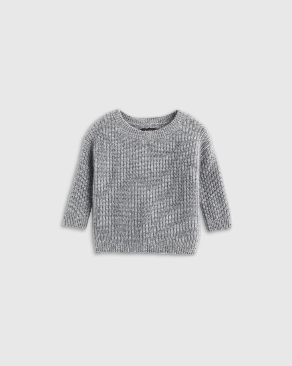 Washable Cashmere Fisherman Tunic Sweater - 3-6M / Heather Grey
