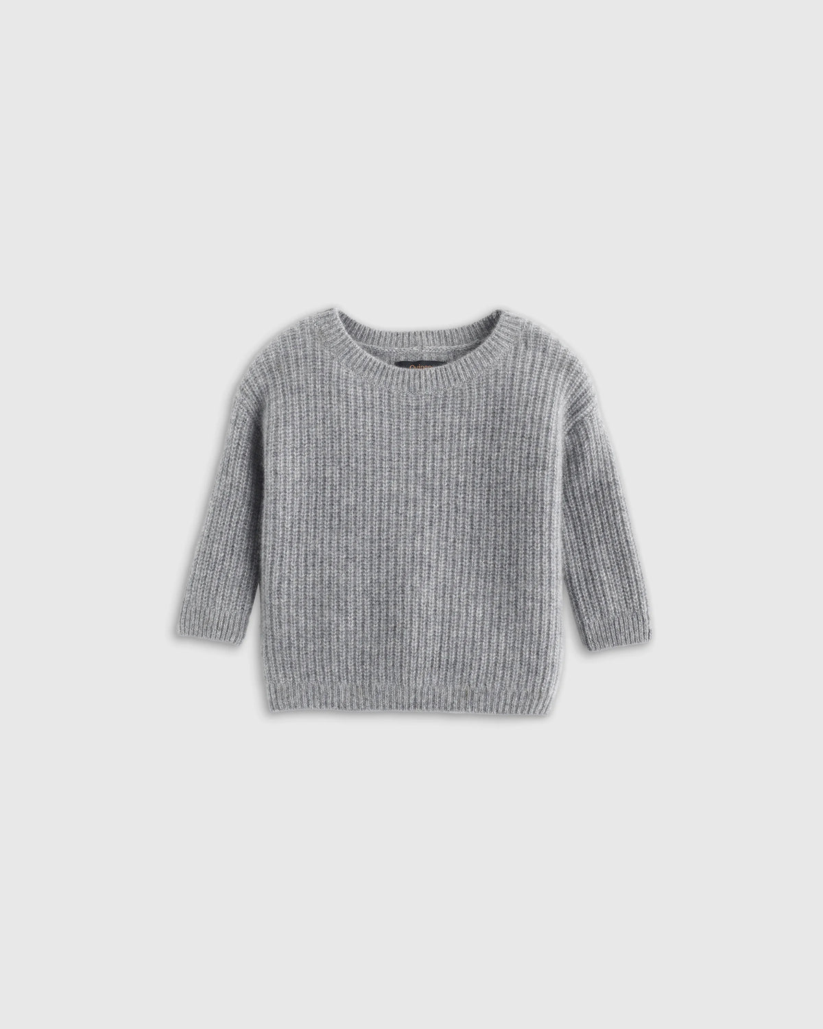 Washable Cashmere Fisherman Tunic Sweater - 3-6M / Heather Grey Main image