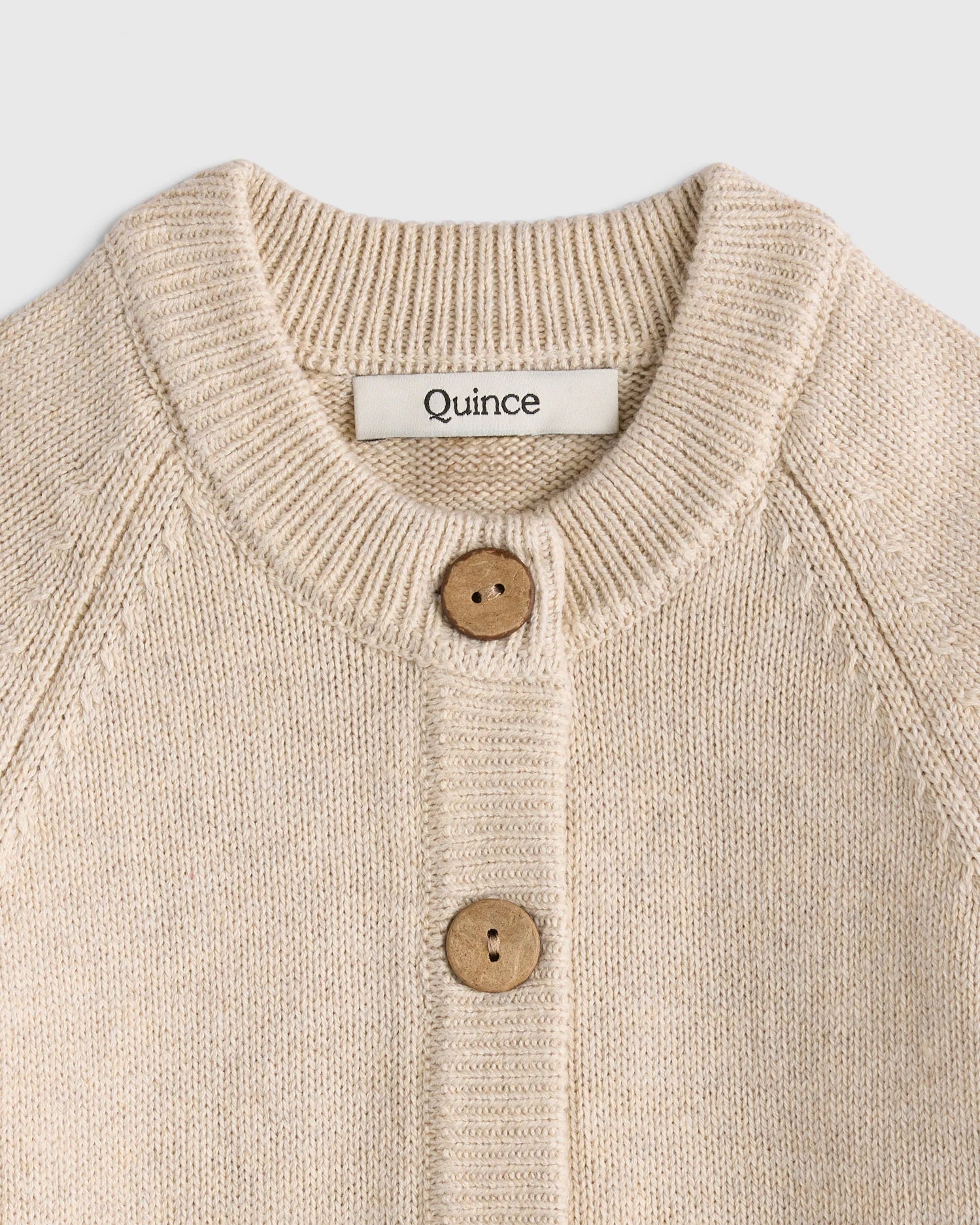 100% Organic Cotton Sweater Romper - 0-3M / Speckled Beige Secondary image