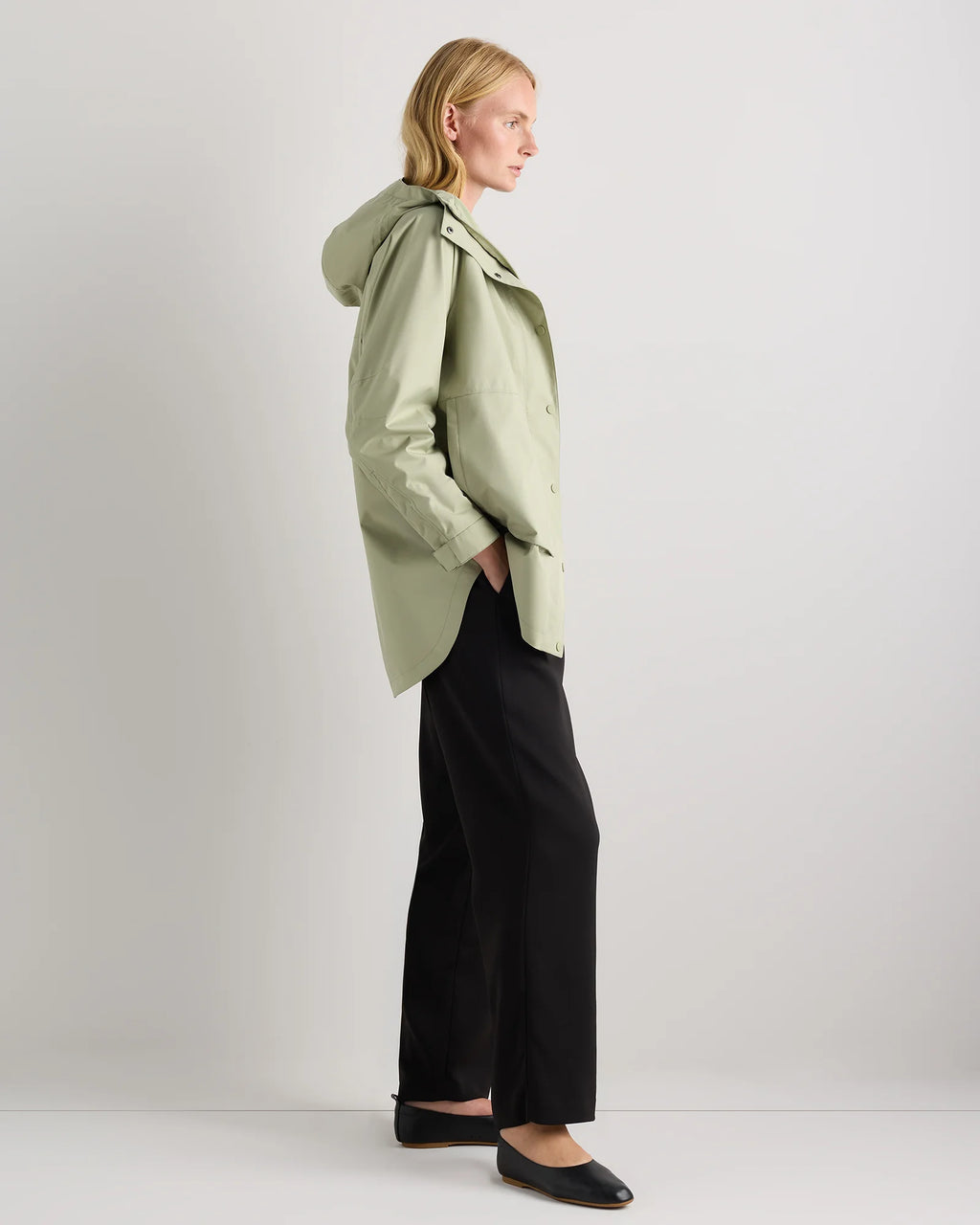 Weather Proof Oversized Rain Jacket - XS / Tea Green