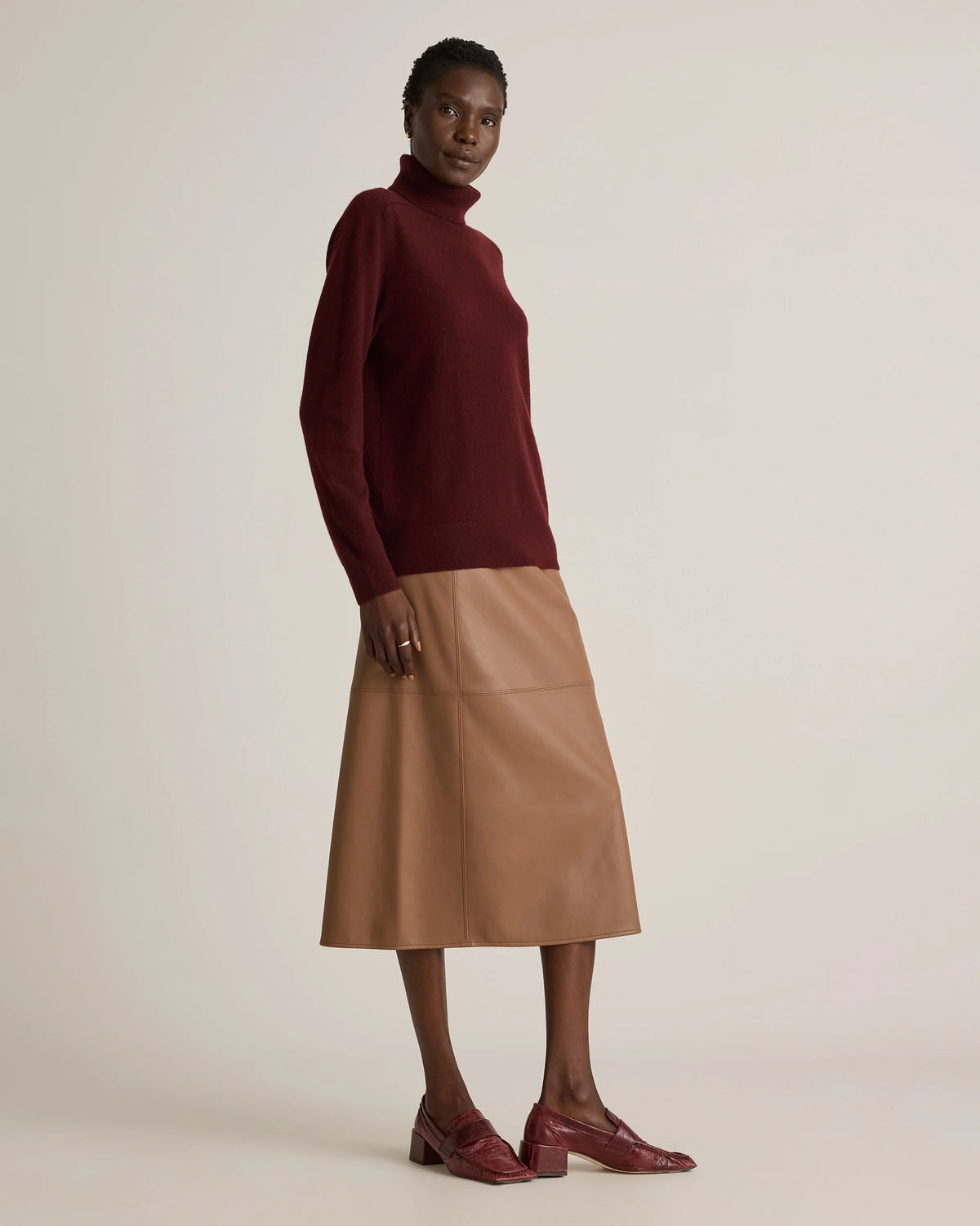 Mongolian Cashmere Turtleneck Sweater - XS / Heather Grey