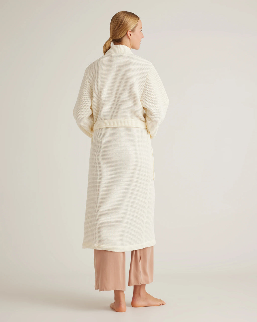 Organic Turkish Waffle Robe - XS / White