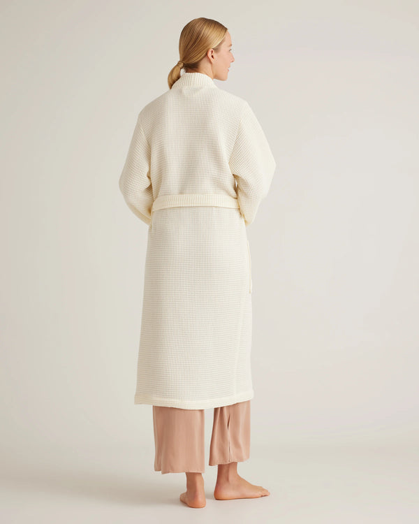 Organic Turkish Waffle Robe - XS / White