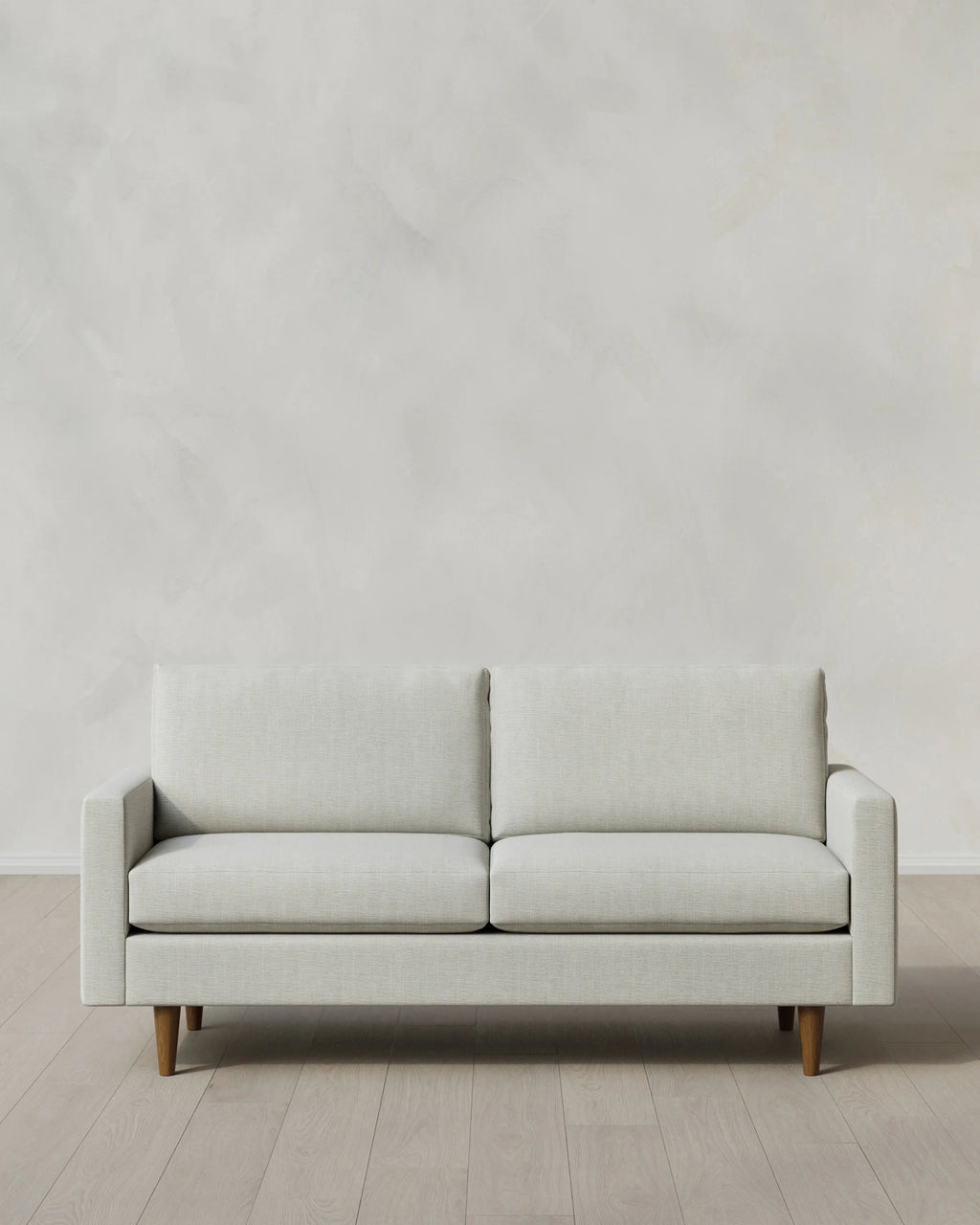 Atlas Midcentury Sofa in Performance Chenille Linen Blend - 6ft / Snow