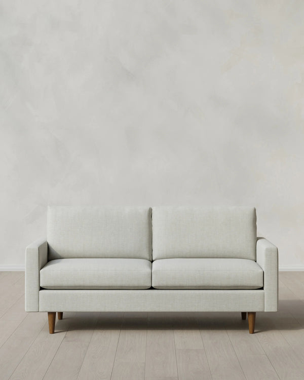 Atlas Midcentury Sofa in Performance Chenille Linen Blend - 6ft / Snow