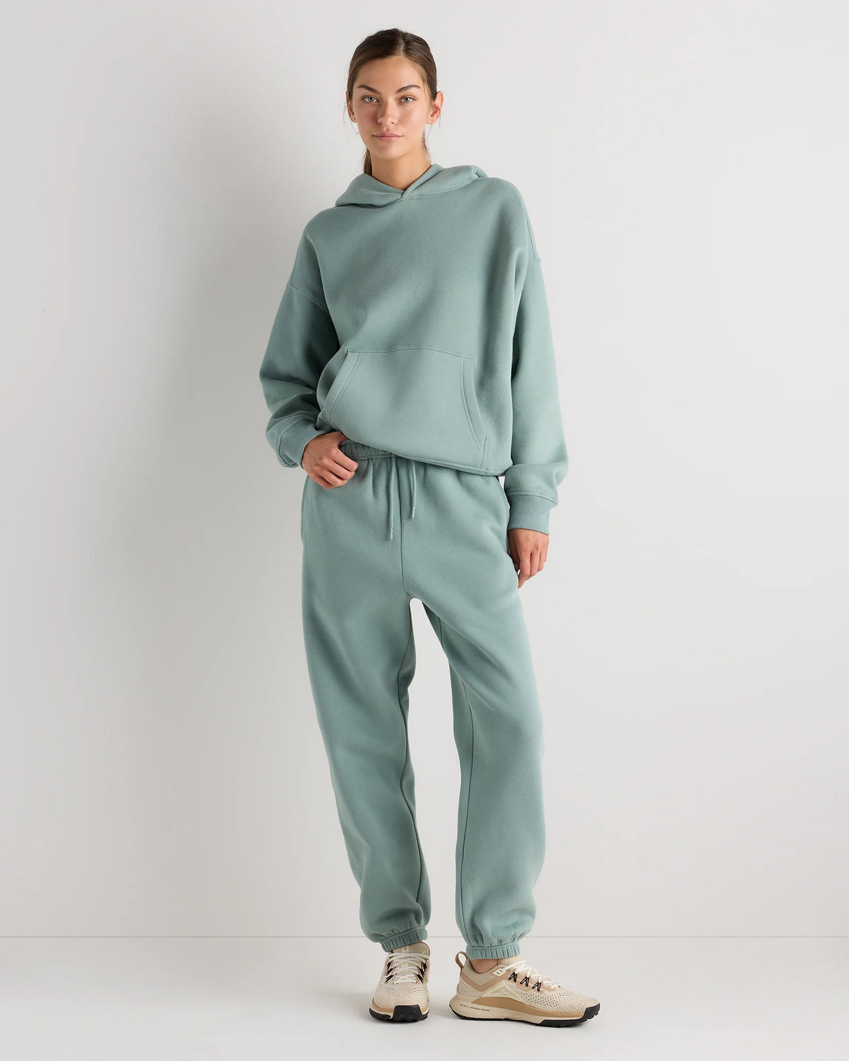 Everyday Fleece Hoodie - XS / Coastal Sage Main image
