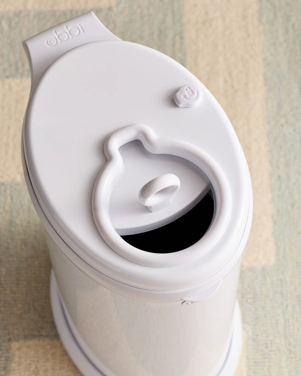 Ubbi Stainless Steel Diaper Pail Gift Set - One Size / White