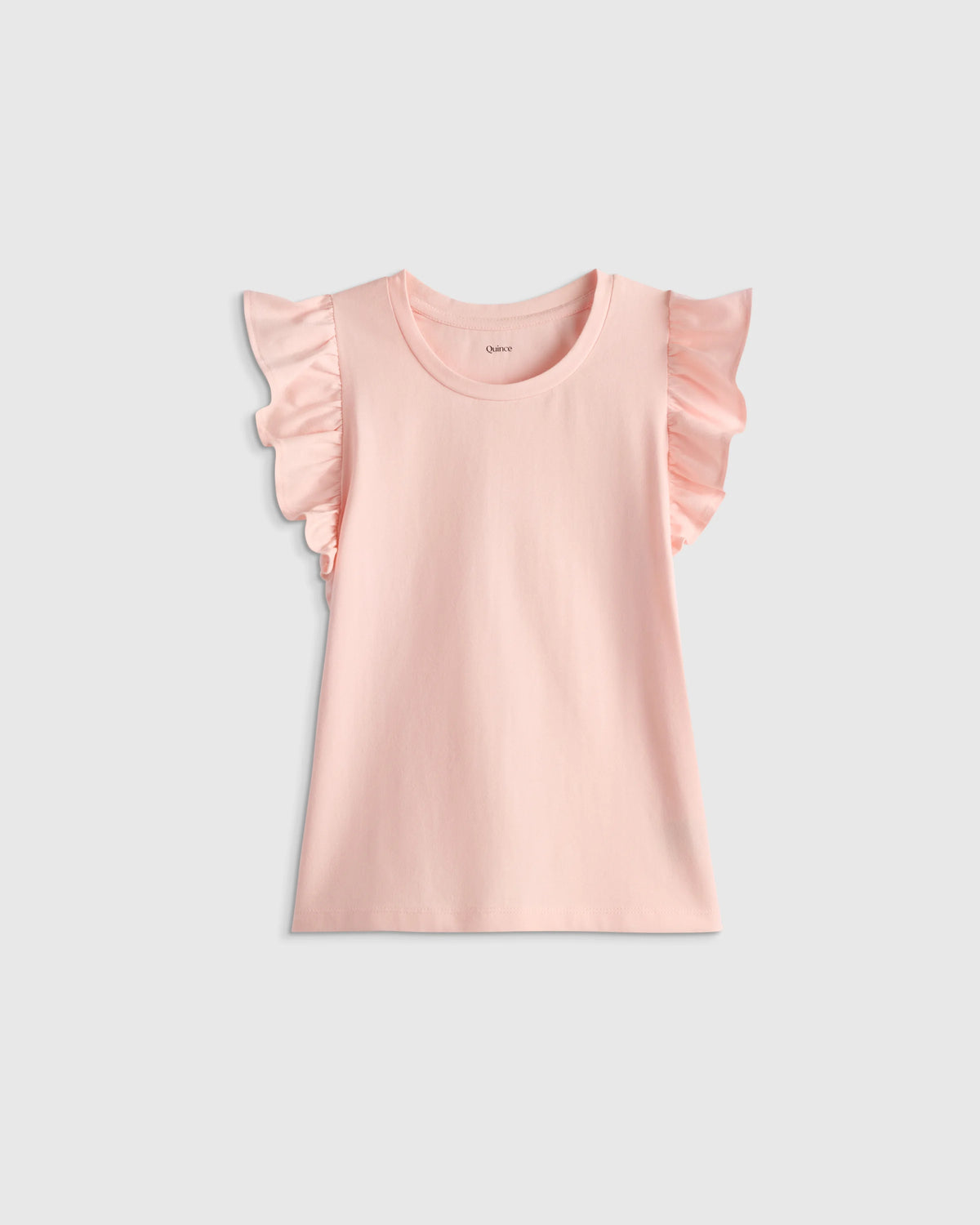 Ruffle Sleeve Organic Cotton Top - 3T / Pink Main image