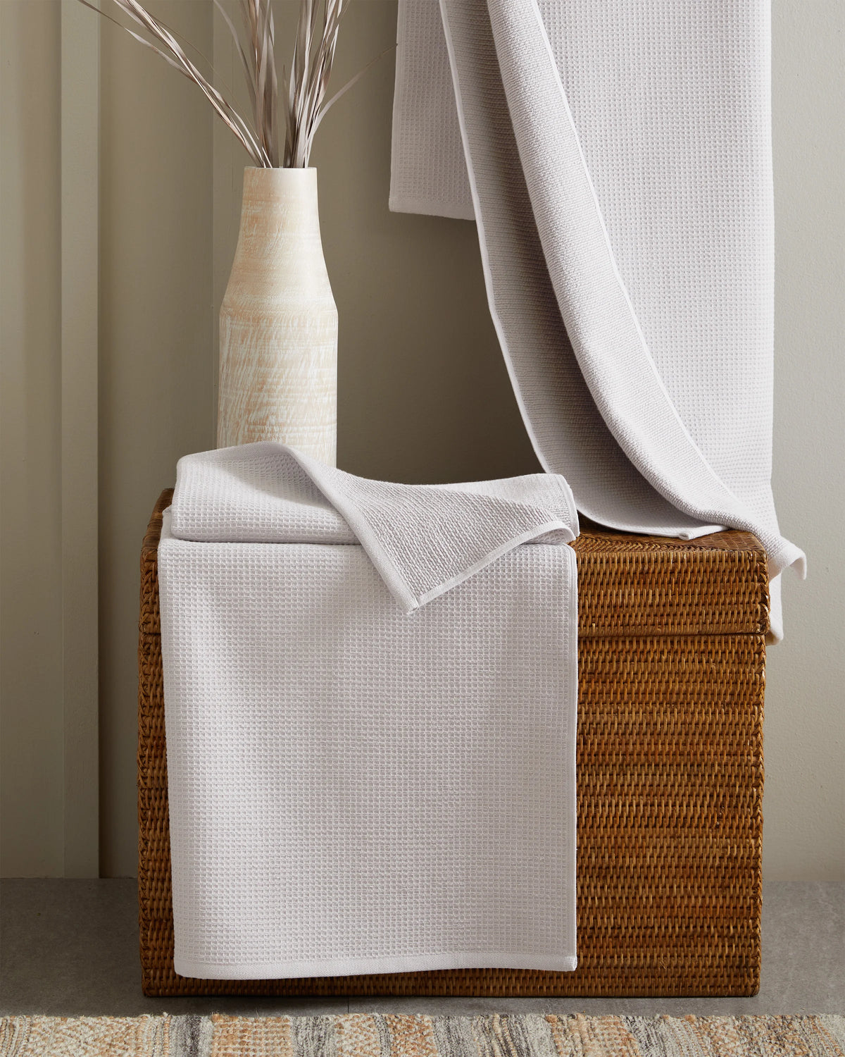 Turkish Waffle Terry Bath Sheet Bundle - One Size / White