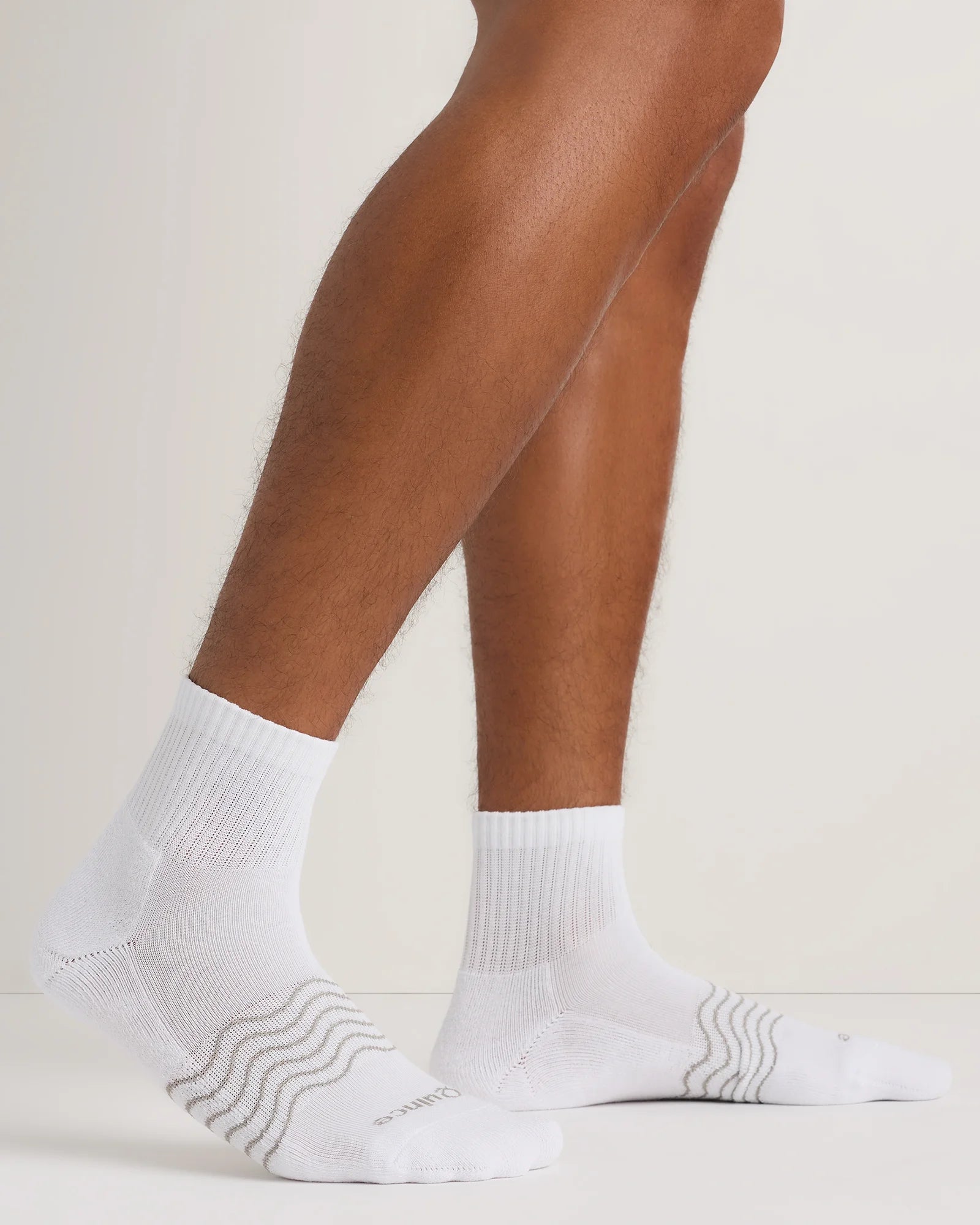 Everyday Cotton Solid Quarter Socks (4-Pack) - S / White Secondary image