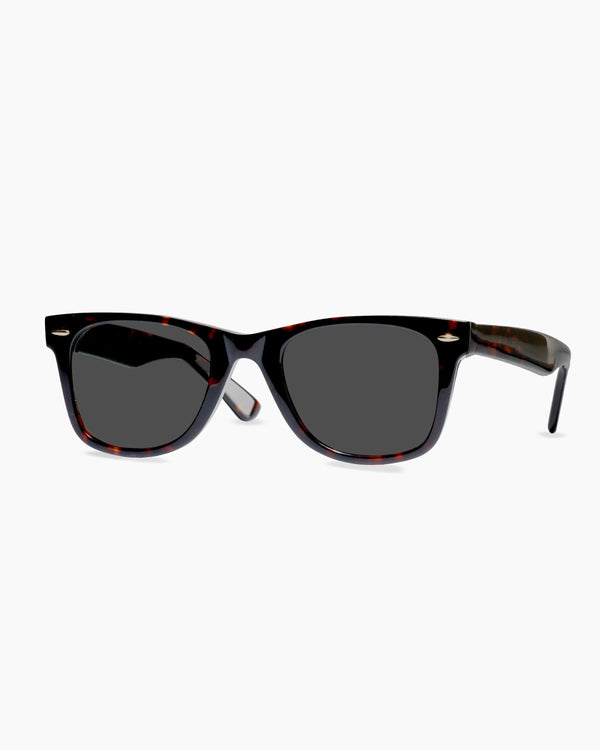 Walker Polarized Acetate Sunglasses - One Size / Clear Slate with Grey lens