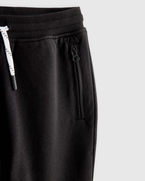 Organic Cotton French Terry Reinforced Knee Slim Jogger - 2T / Navy
