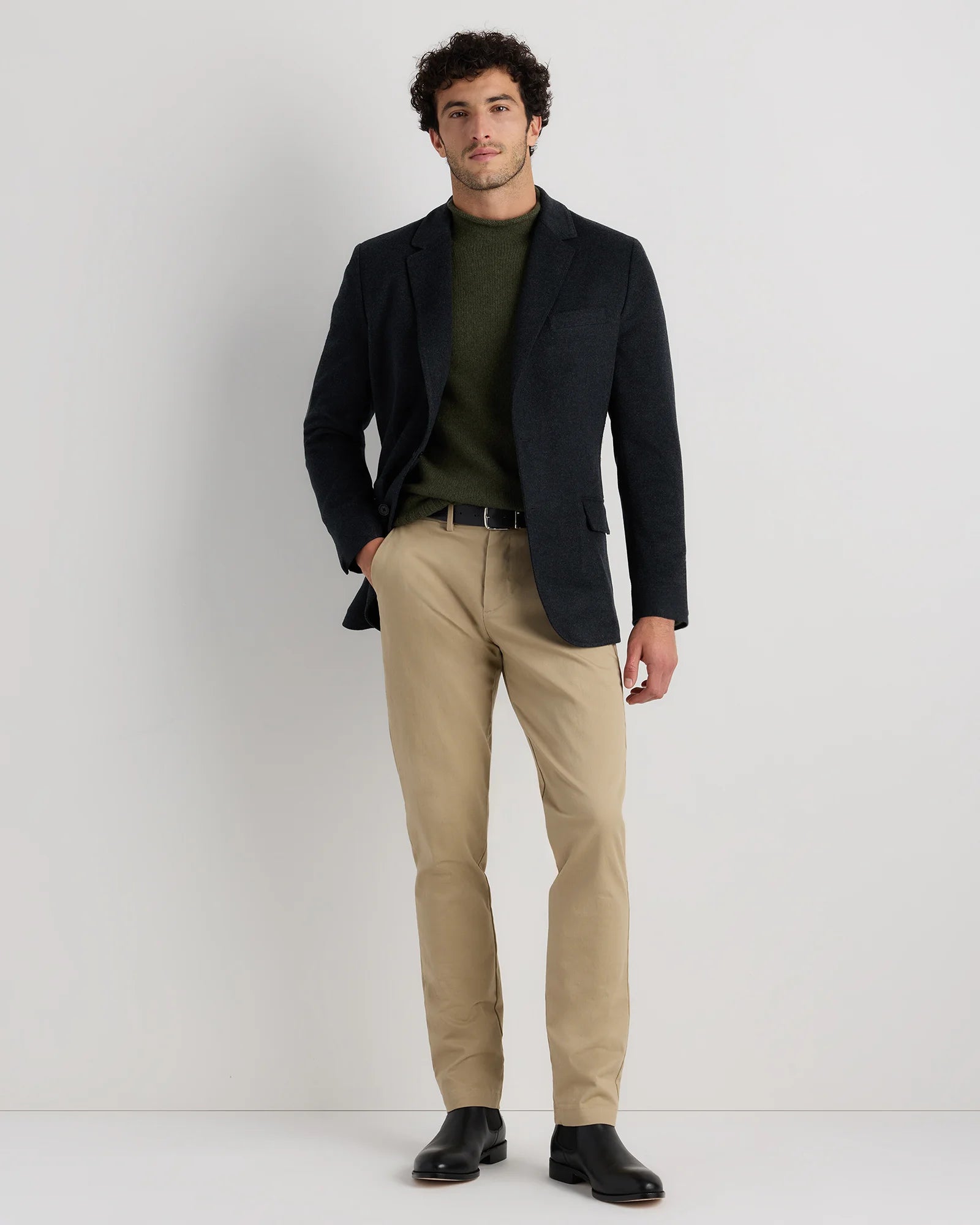 100% Mongolian Cashmere Blazer - S / Heather Graphite Secondary image