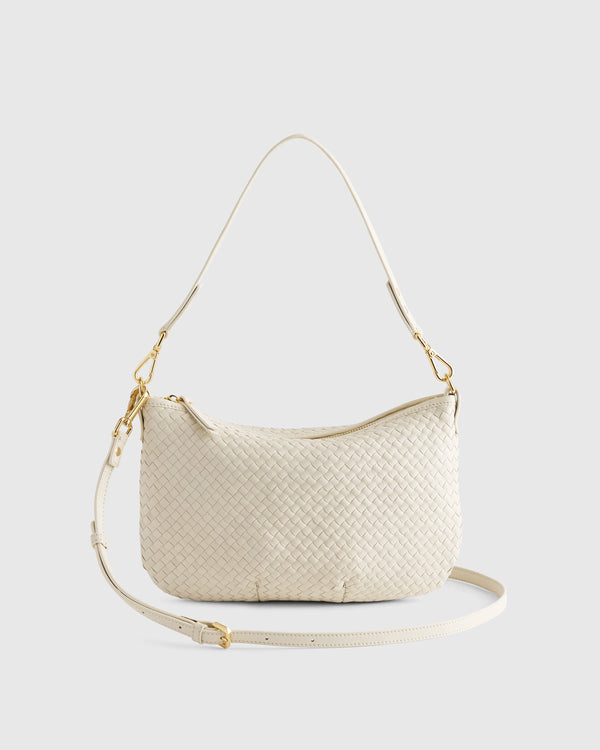 Sloane Handwoven Mini Shoulder Bag - One Size / Cognac