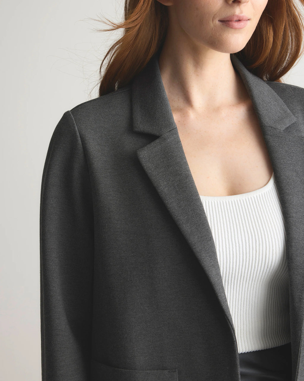 Ultra-Stretch Ponte Open Blazer - XS / Black