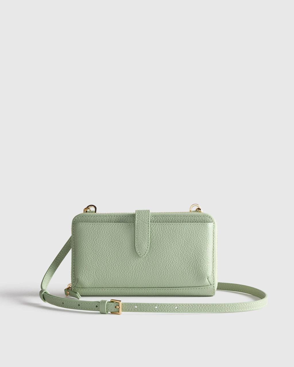 Italian Leather Phone Wallet Crossbody - One Size / Cognac