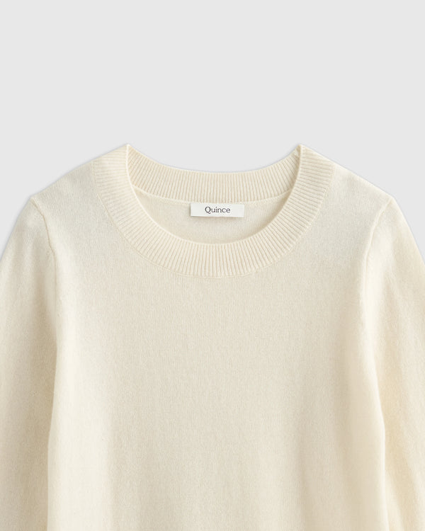 Washable Cashmere Crewneck Sweater - 6 / Heather Grey