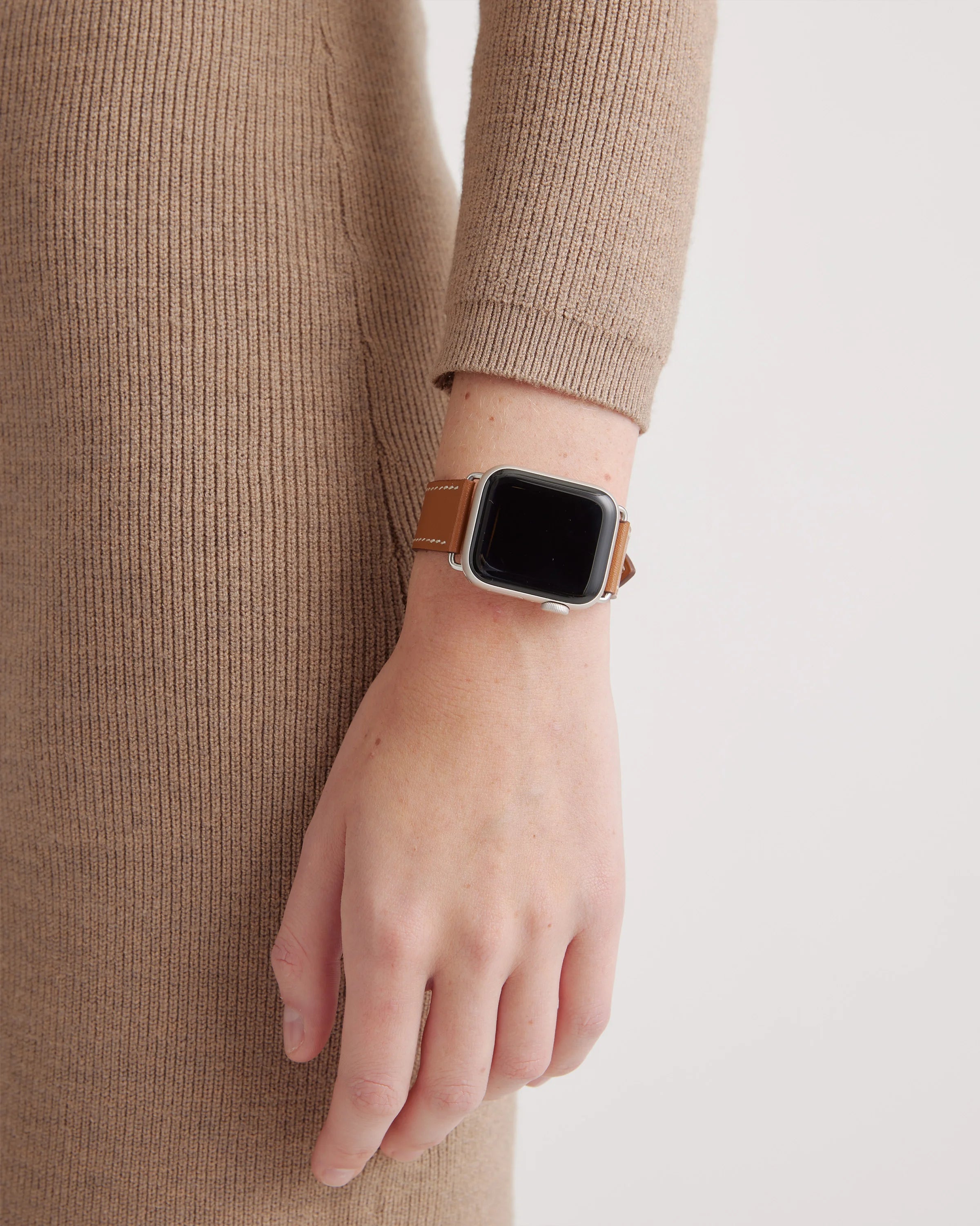 Leather Smartwatch Band - 38mm - 42mm / Cognac Secondary image