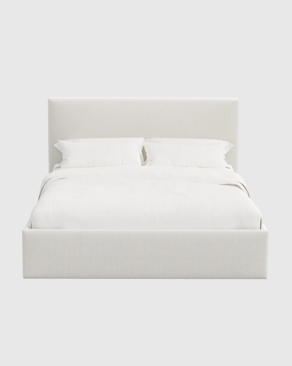 Square Bed in Performance Velvet - Full / Chocolate