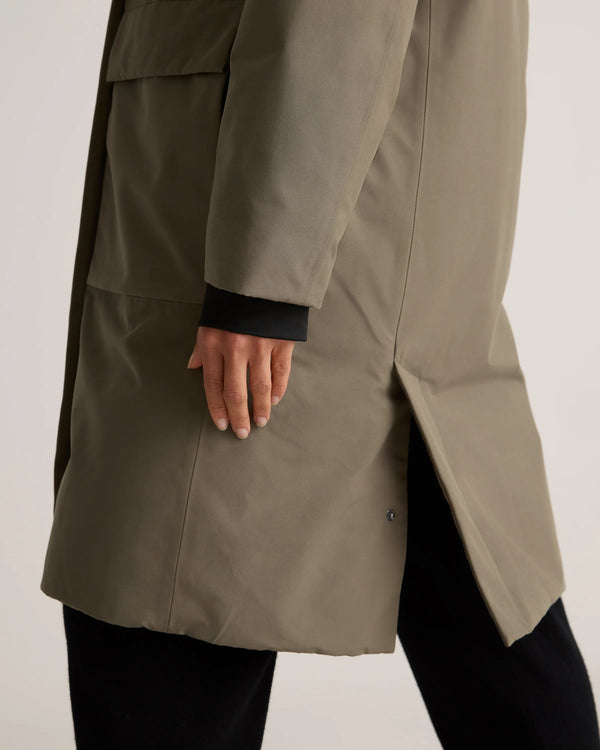 Responsible Down Hooded Long Parka - XS / Storm Blue