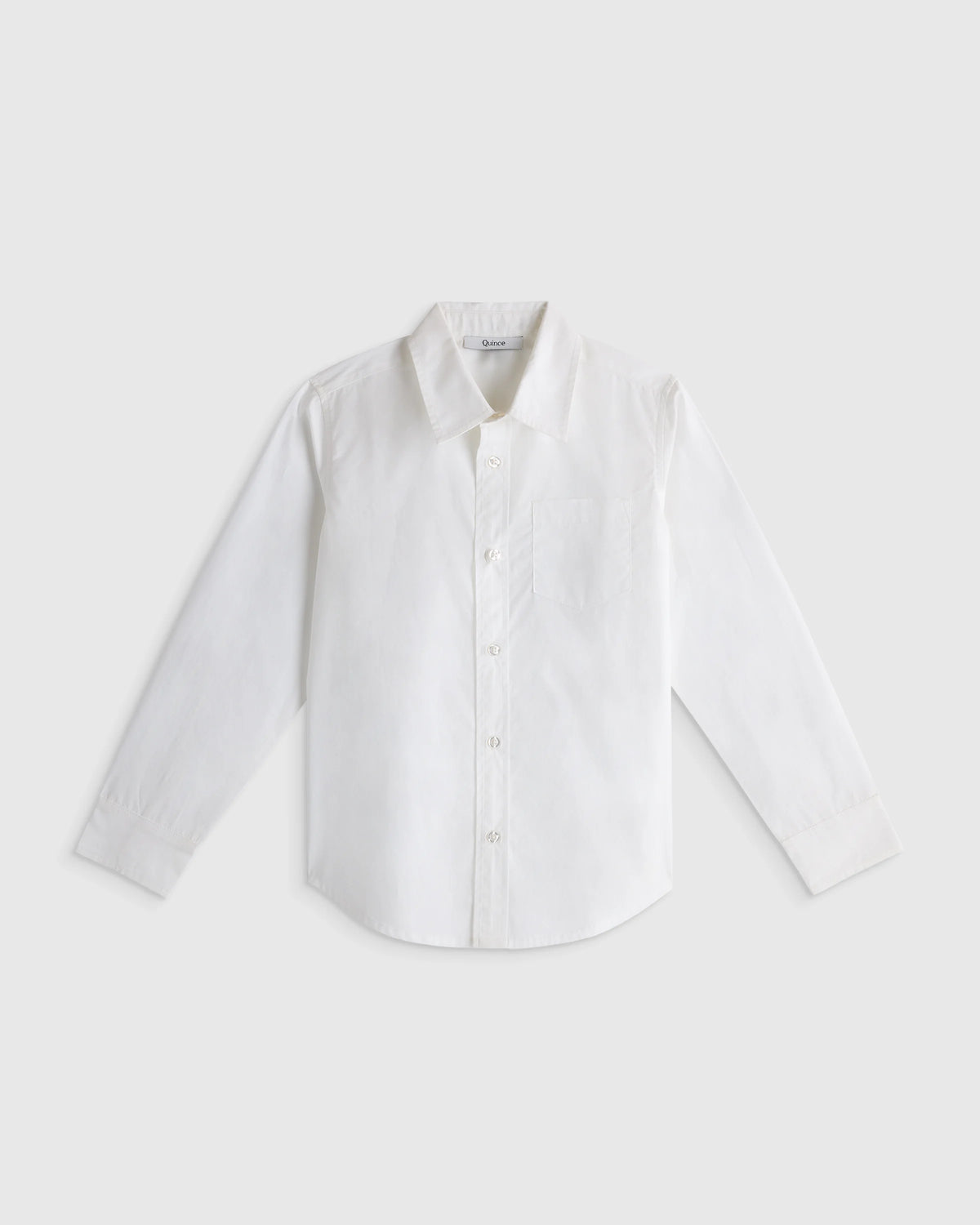100% Organic Cotton Poplin Long Sleeve Button Down - 3T / White Main image