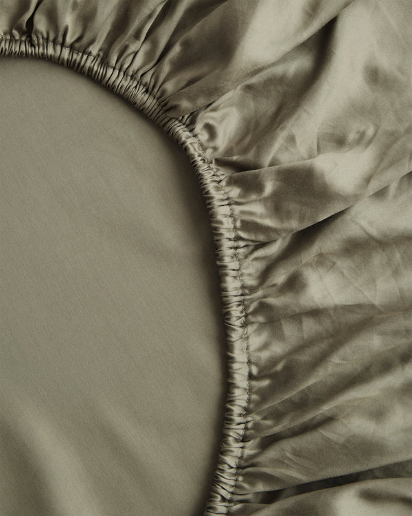 Signature Giza Cotton Sateen Fitted Sheet Set - Twin / Mineral