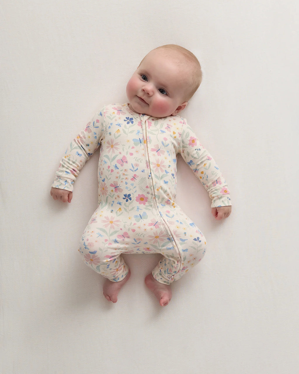 Bamboo One Piece Pajama - 0-3M / Wildflower Dreams