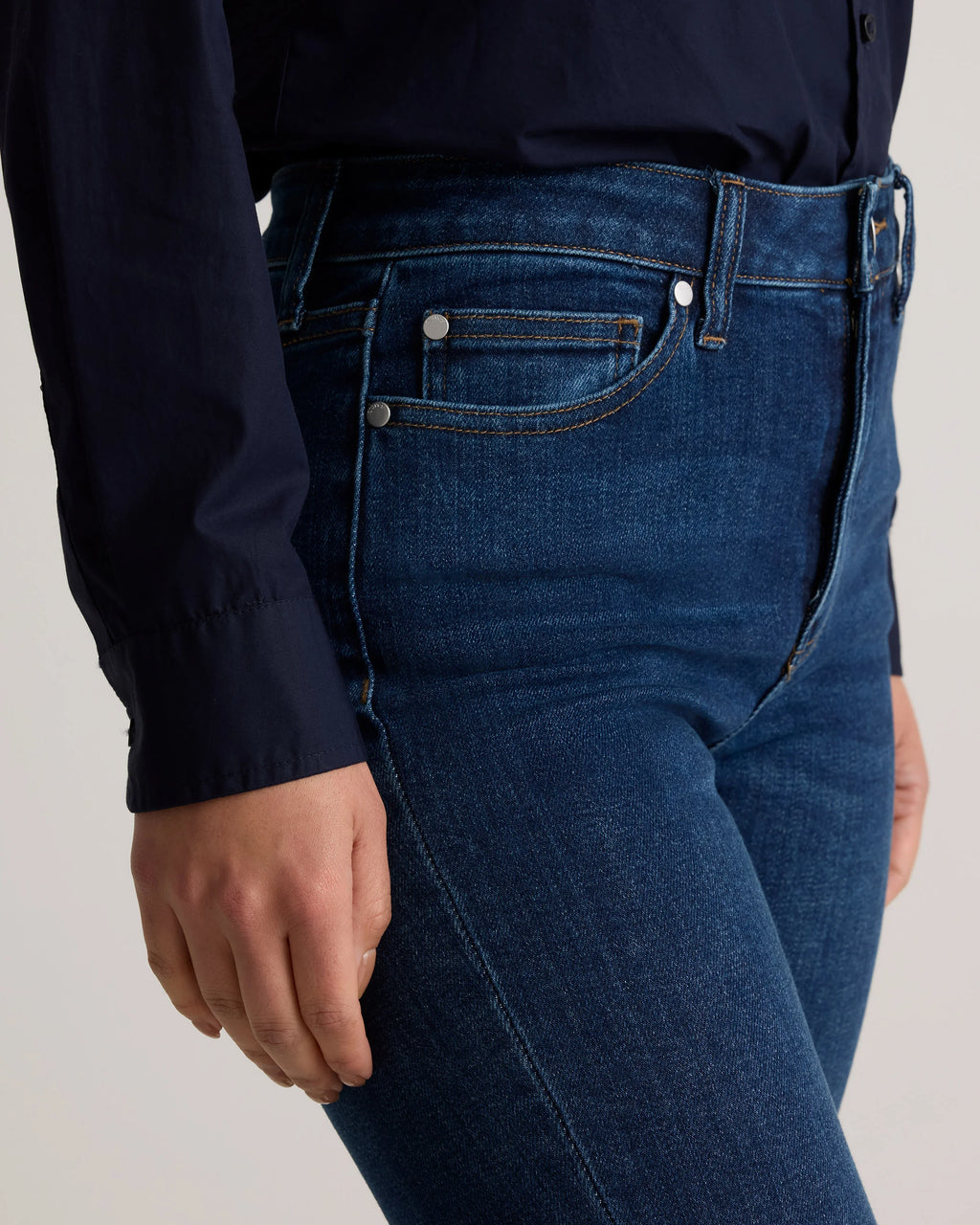 Bella Stretch Kick Flare Jeans - 24 / Deep Rinse