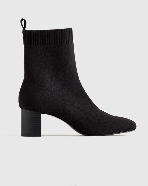 Eco Knit Heeled Bootie - 5 / Almond