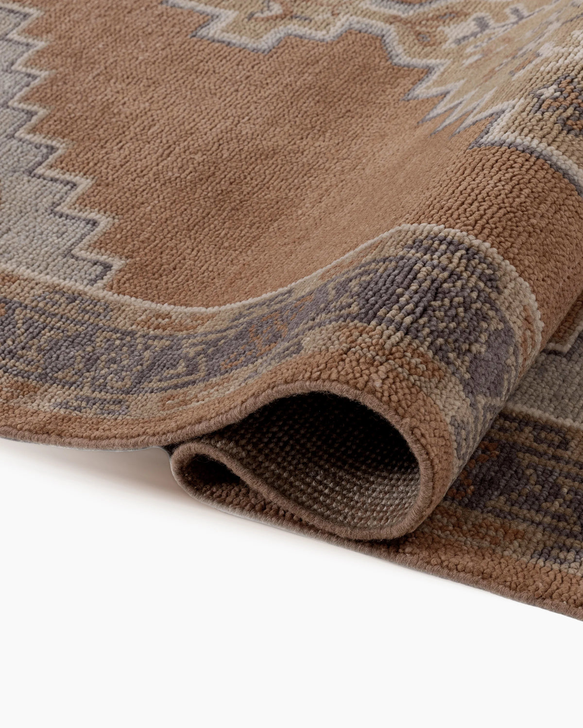 Chloe Hand-Knotted Wool Rug - 5' x 8' / Cognac Main image