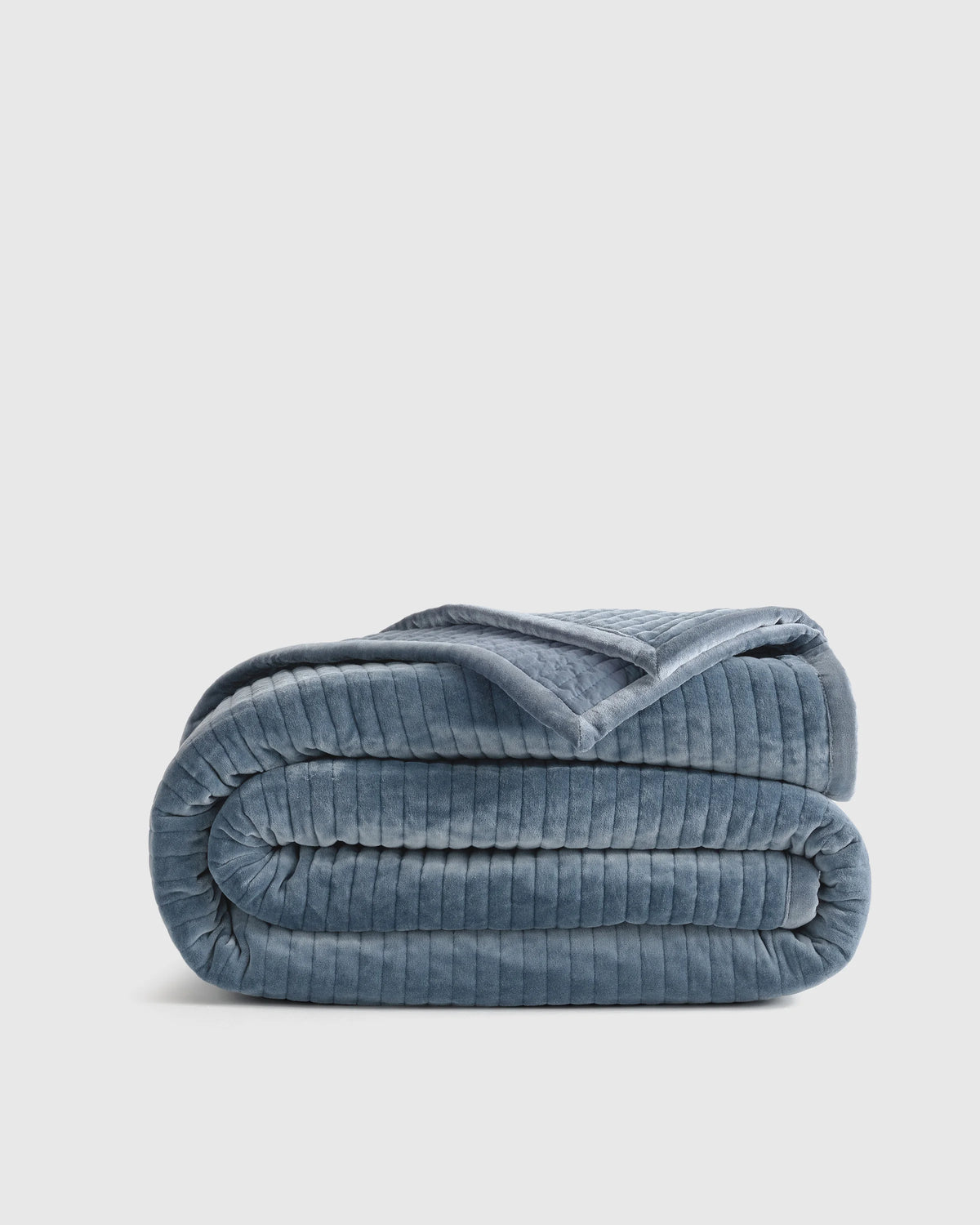 Cotton Velvet Channel Quilt - Full/Queen / Glacier Blue Main image