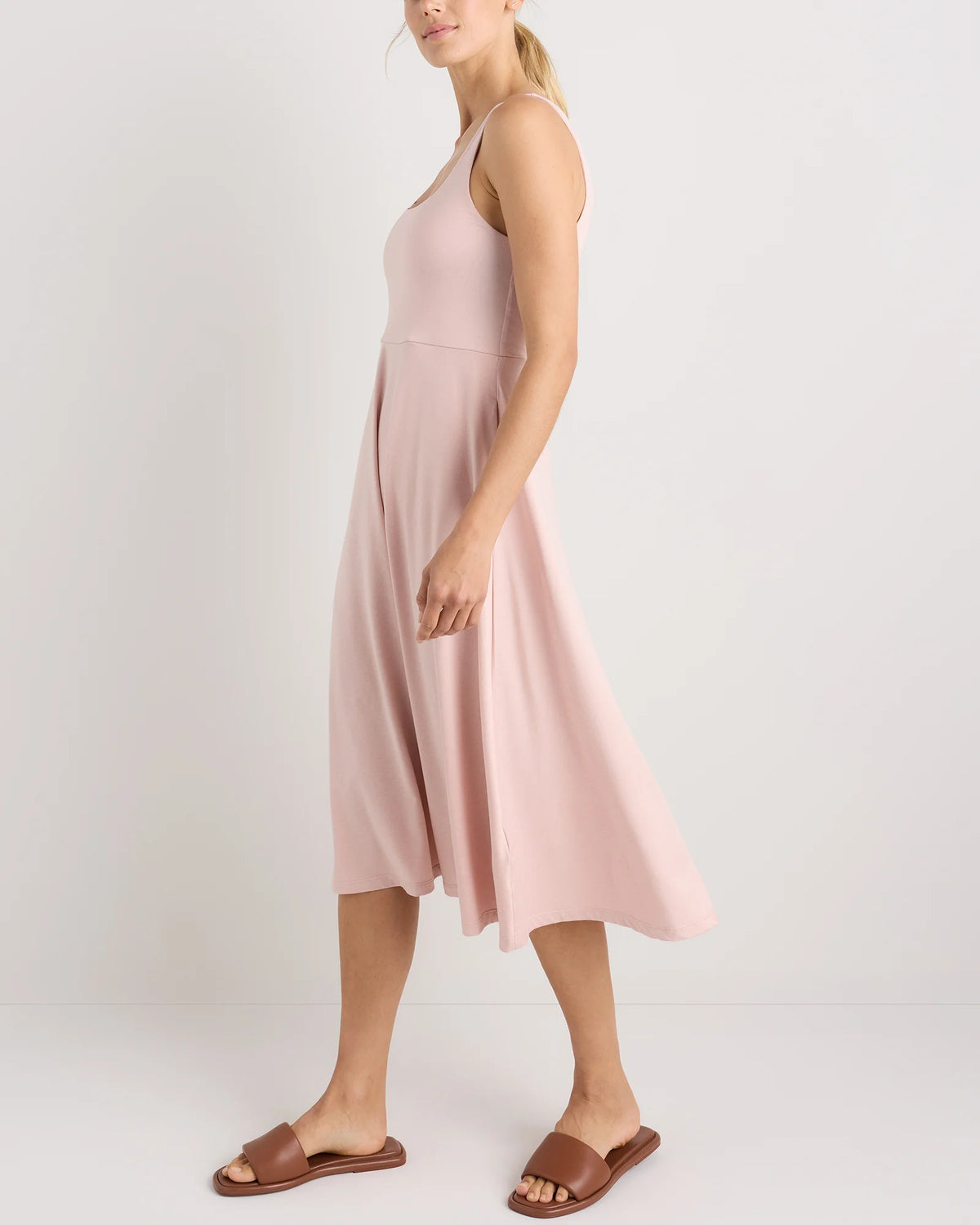 Flowknit Breeze Fit & Flare Dress - XS / Heather Green