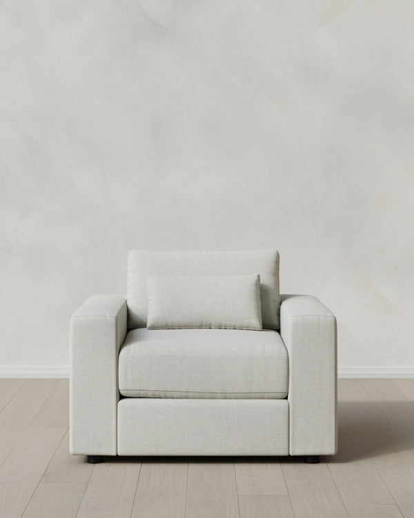 Ashford Deep Seat Chair and a Half in Performance Chenille Linen Blend - 46" / Snow