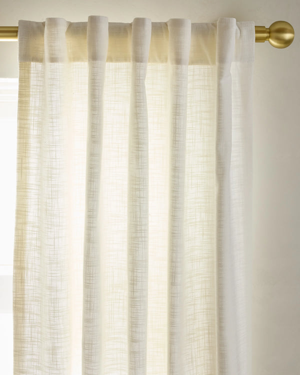 Textured Cotton Curtain - 48x84 / Ivory
