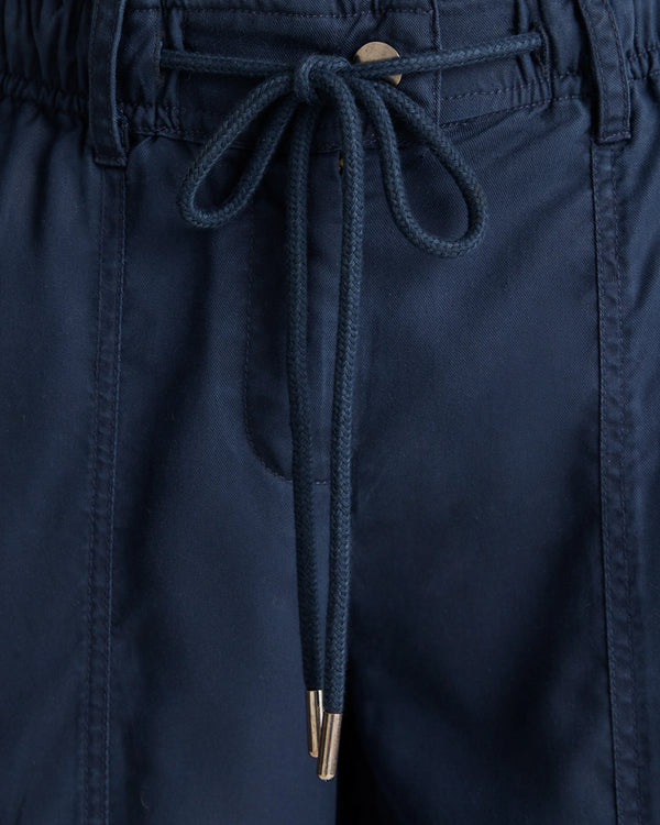 Vintage Wash Tencel Drawstring Cargo Pants - XS / Olive