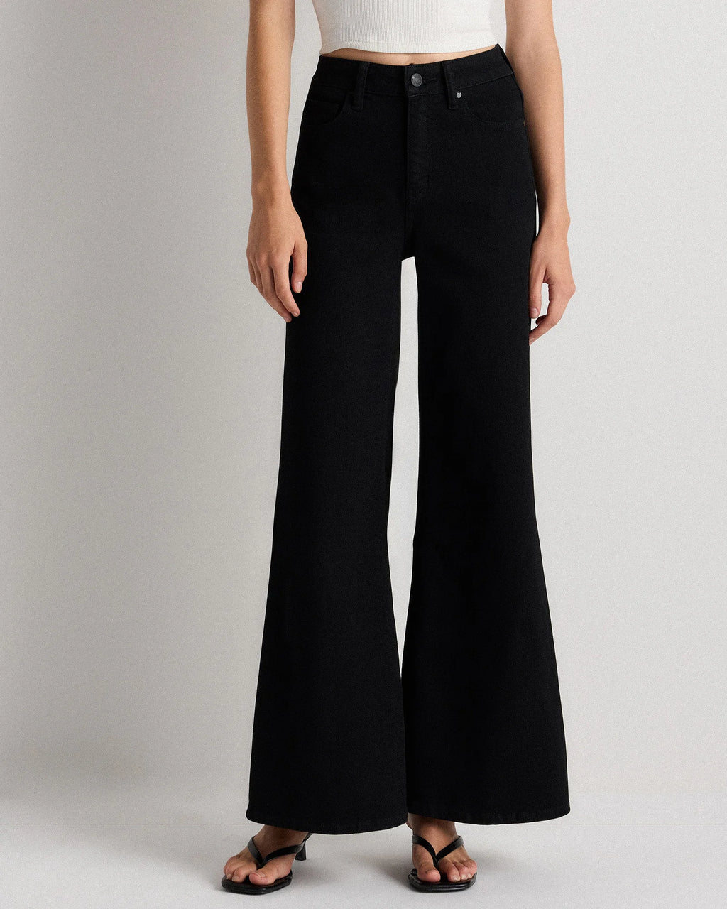 Bella Stretch Palazzo Jeans - 24 / Frosted Blue