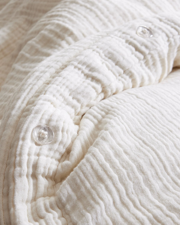 Organic Cotton Gauze Duvet Cover Set - Twin / Dried Sage