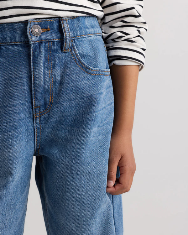 Boys Baggy Jeans - 6 / Medium Wash