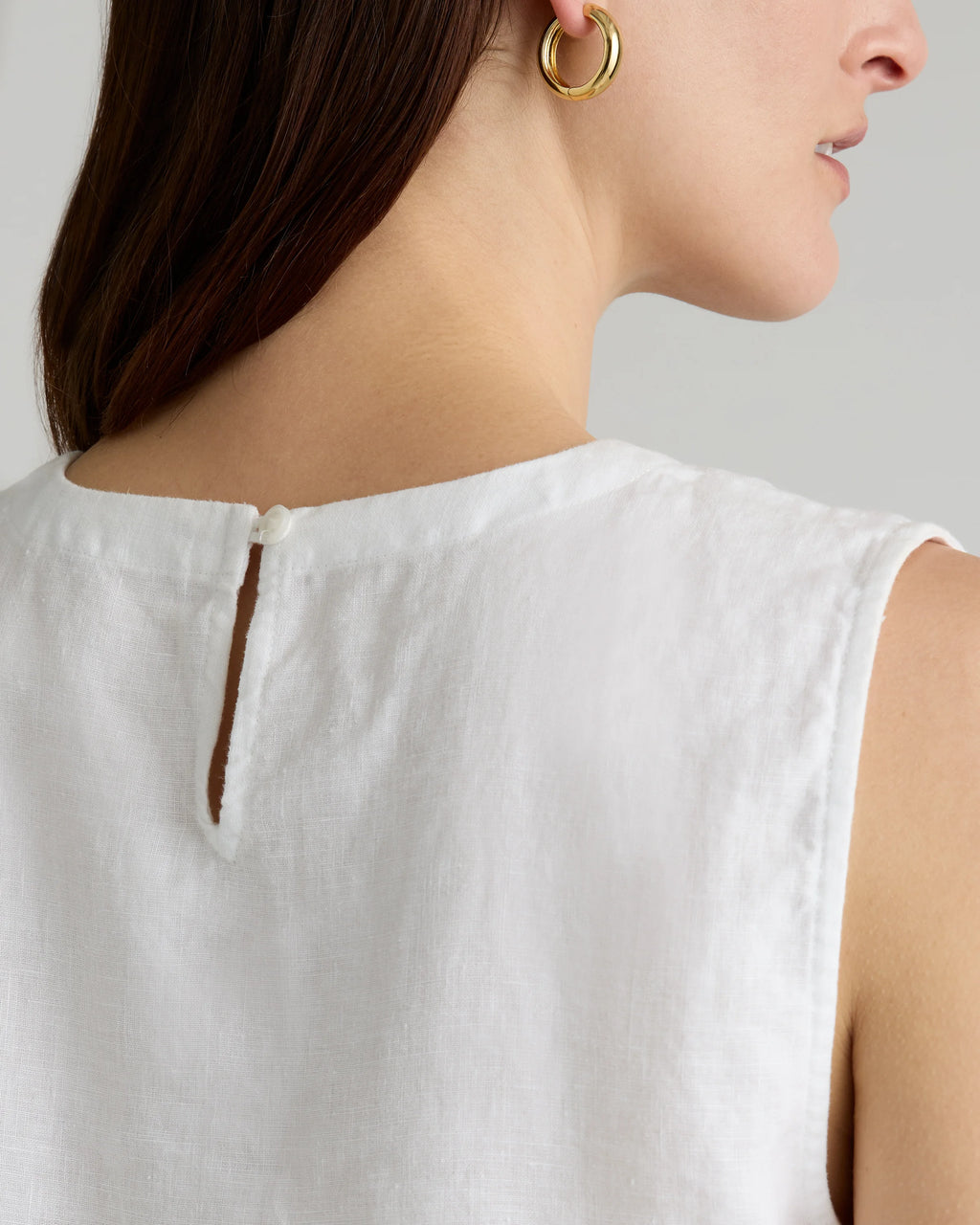 100% European Linen Tank - XS / Black