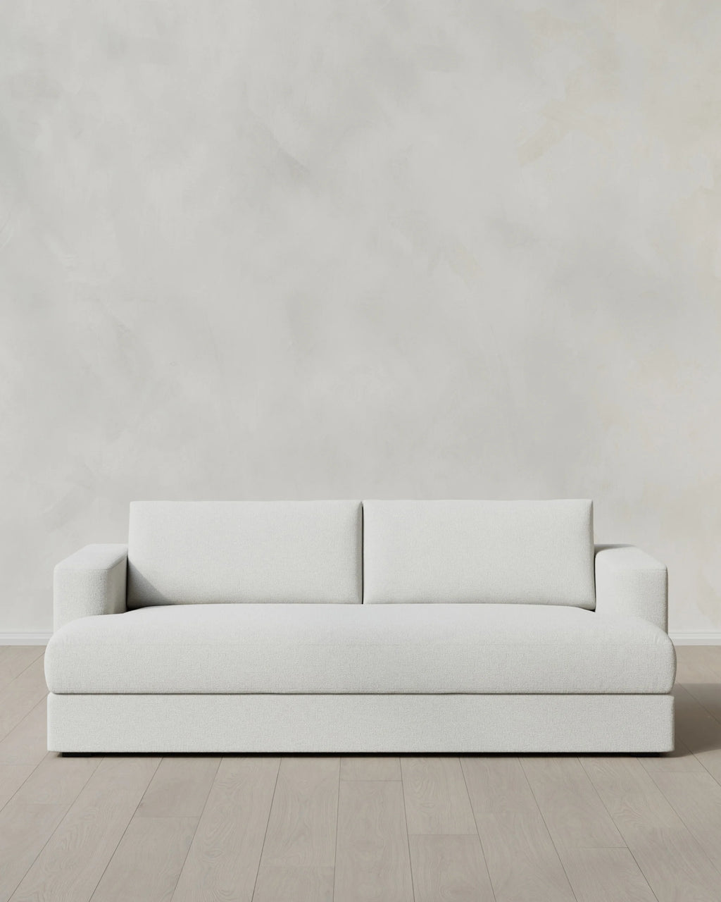 Sierra Curved Arm Sofa in Performance Basketweave - 7ft / Flax